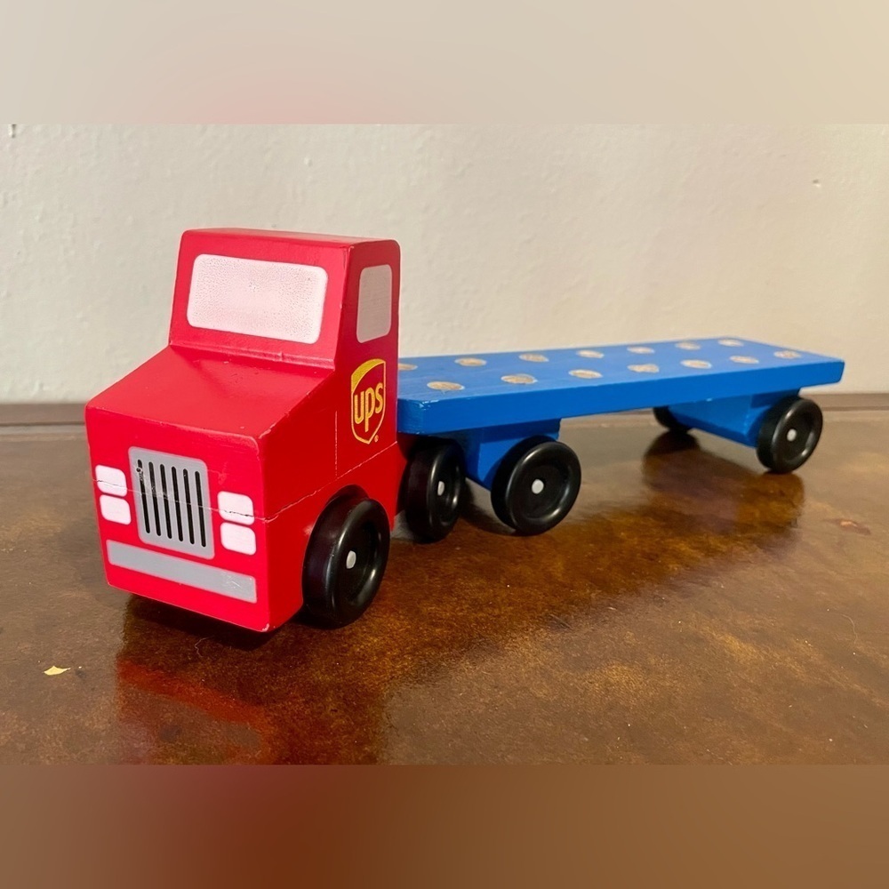 MELISSA & DOUG “UPS” ALPHABET TRUCK NO BLOCKS TRUCK TRAILER